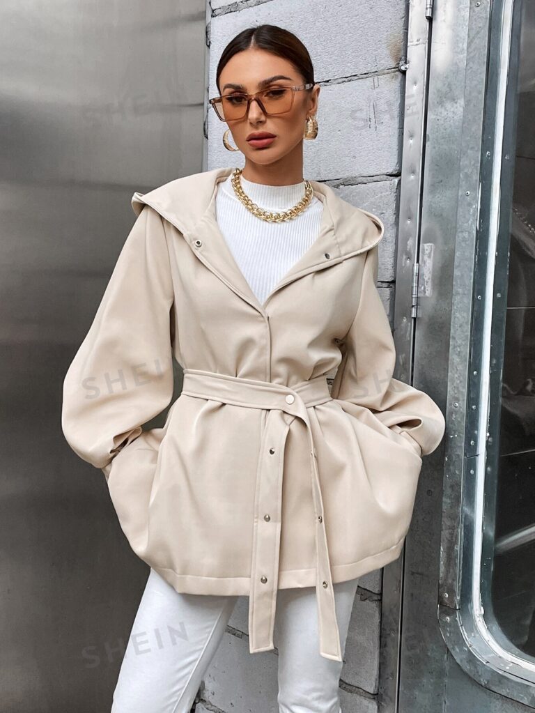 SHEIN Essnce معطف بحزام من