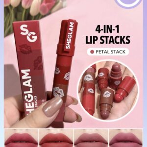 احمر شفاه 4 في 1 بلون Pink Petal Stack