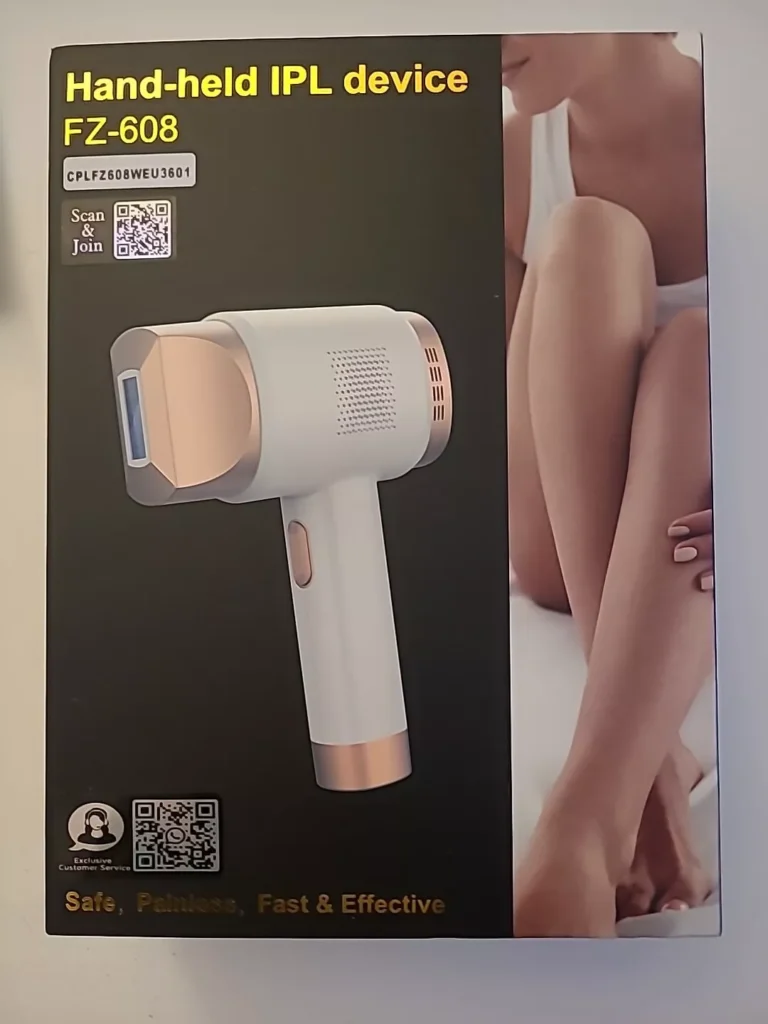 جهاز إزالة الشعر IPL محمول FZ-608 بتقنية الليزر وشاشة LED.